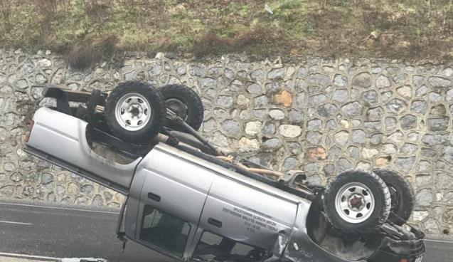 Zonguldak-Ereğli yolunda takla