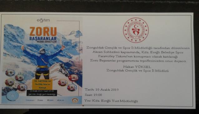 Zonguldak gençlik ve Spor İl müdürlüğü tarafından düzenlenen