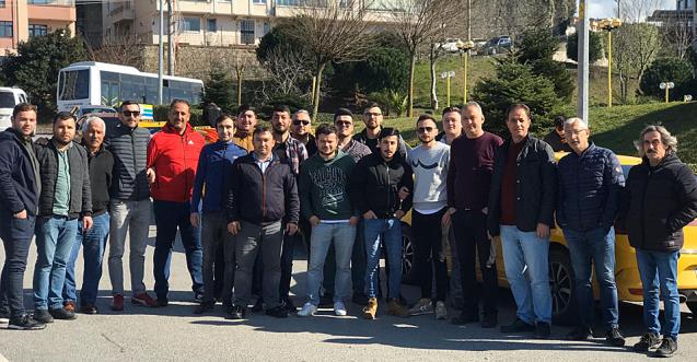 TAKSİCİLERDEN DESTEK KONVOYU