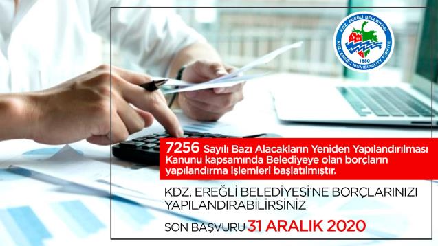 KDZ. EREĞLİ BELEDİYESİ’NE BORÇLARINIZI YAPILANDIRABİLİRSİNİZ