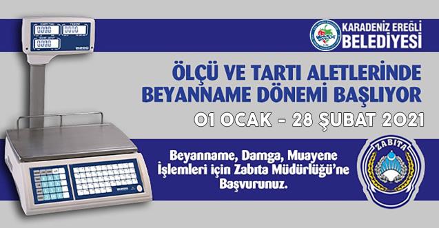 ÖLÇÜ VE TARTI ALETLERİNDE BEYANNAME DÖNEMİ BAŞLADI