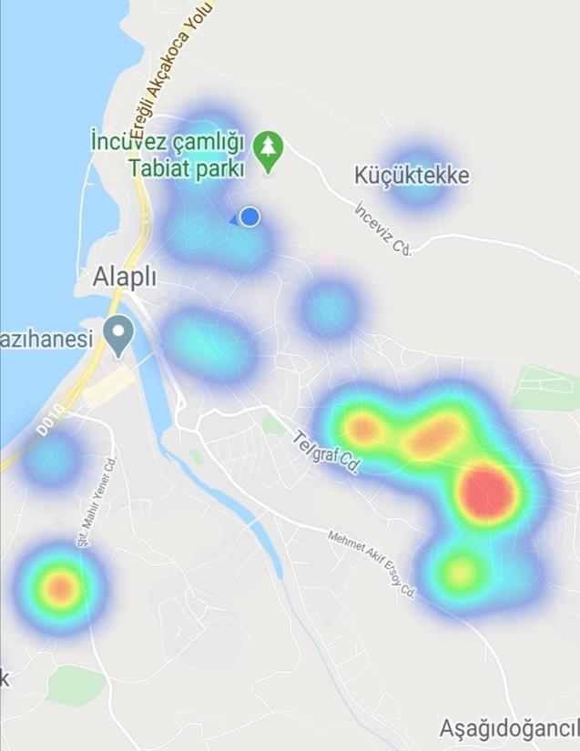 İşte Alaplı’nın KORONAVİRÜS haritası…