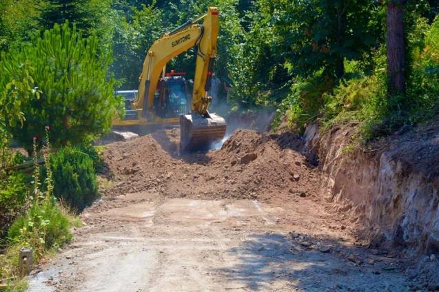 Gülüç’ de yol çalışmaları devam ediyor