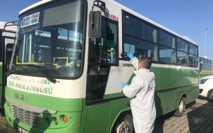 Park halindeki özel halk otobüsleri soyuldu