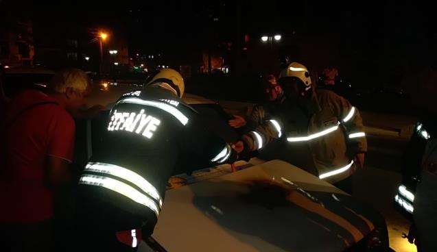 Otomobil alev aldı… İlk müdahale  nasıl yapıldı…