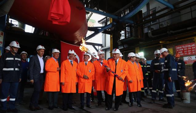 Yenilenen yüksek fırın ateşlendi