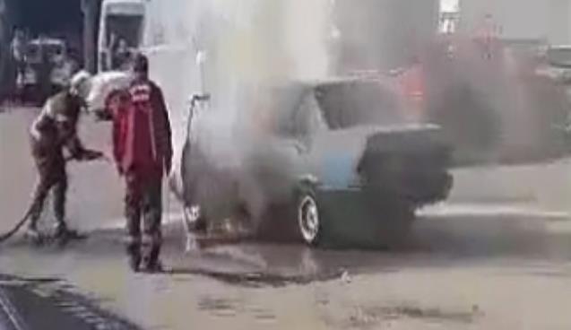 Aniden alev aldı…