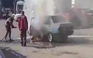 Aniden alev aldı…