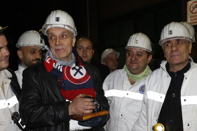 Türk İş Genel Başkanı Atalay, yerin -560 metre altına indi