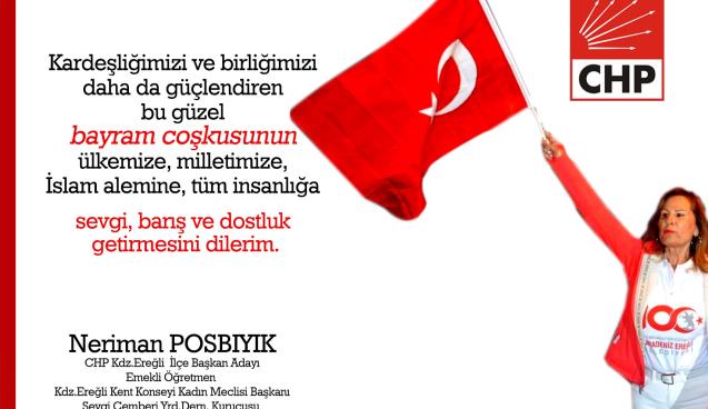 Neriman Posbıyık’tan bayram mesajı