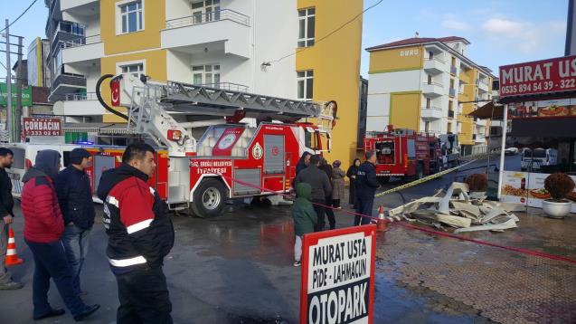 Zonguldak’ın Ereğli İlçesinde pide salonunda çıkan