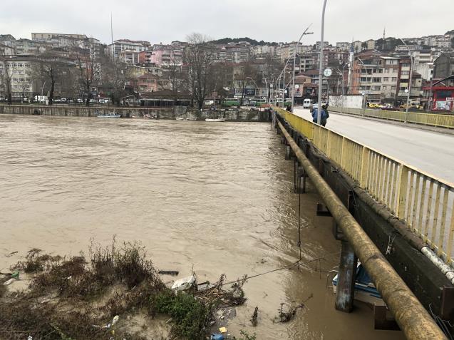 Alaplı çayı'nın ağzı kapandı, ilçeyi sel korkusu sardı