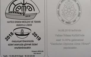 Mezuniyet Töreni düzenlenecek..