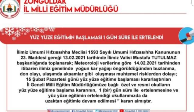 Valilik 1 Gün Süreyle Erteledi 