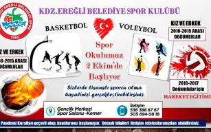 KDZ EREĞLİ BELEİDİYESPOR SPOR OKULLARI AÇIYOR