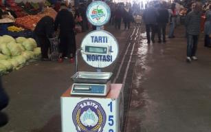 PAZARYERİNDE "TARTI KONTROL NOKTASI" KURULDU