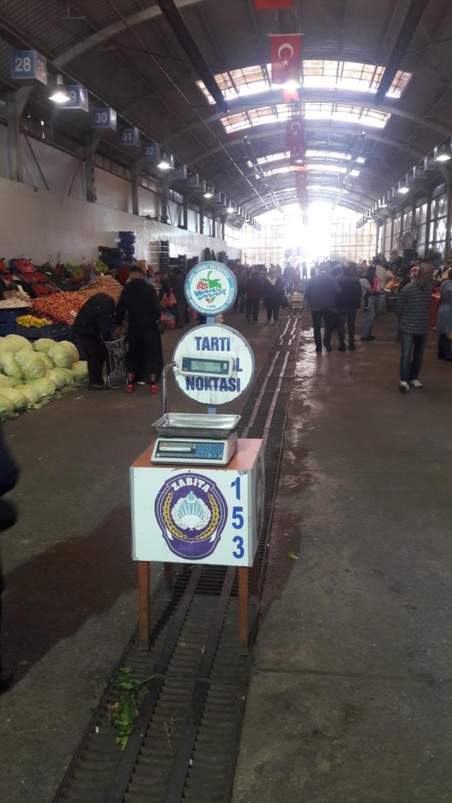PAZARYERİNDE "TARTI KONTROL NOKTASI" KURULDU