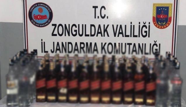 90 şişe alkollü içki ele geçirildi!..