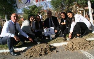  Devrek Ahmet Taner Kışlalı Ortaokulundan fidan dikimi