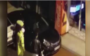 Araçları pert etti… Metrelerce ileride durabildi…