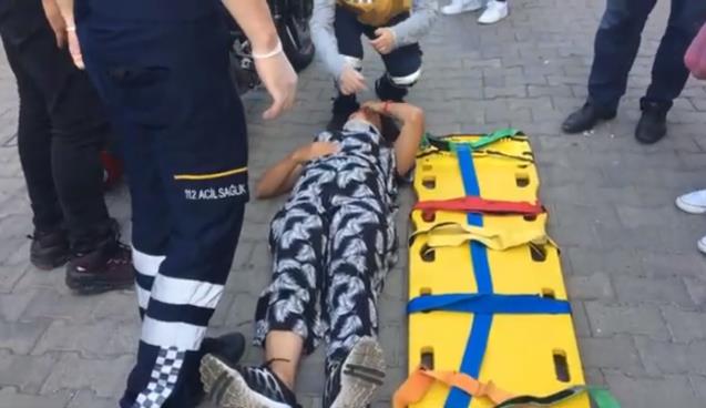 Motorcunun eşine motorcu çarptı…