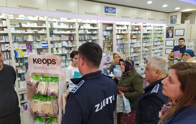 Dezenfektan, maske ve kolonya denetimi yapıldı