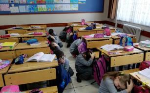 Safranbolu'da okullarda deprem tatbikatı yapıldı