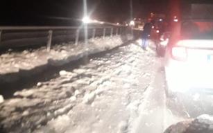 TIR kaydı, yol kapandı...