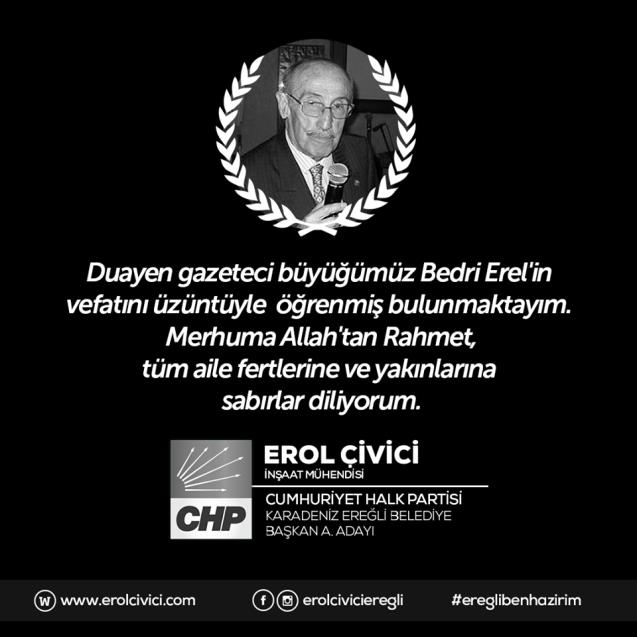 Erol Civici'den Baş Sağlığı Mesajı...
