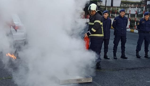 Jandarma Komutanlığında Yangın tatbikatı…