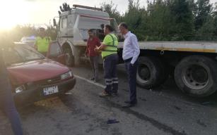 Zonguldak yolunda kaza.. 1 yaralı..
