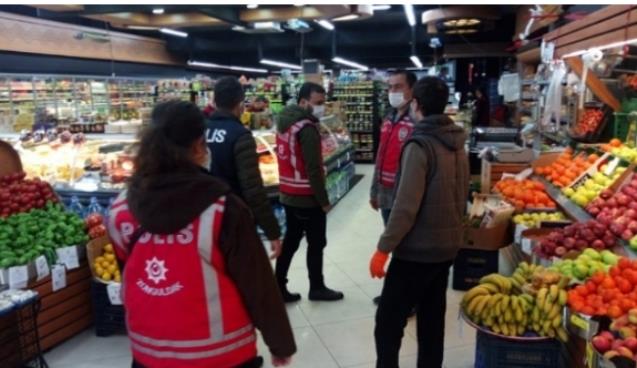 Polis iş yerlerini denetledi