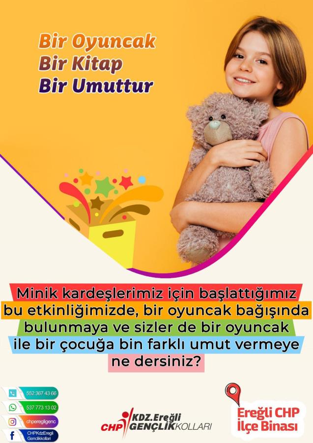 BİR OYUNCAK, BİR KİTAP,BİR UMUTTUR