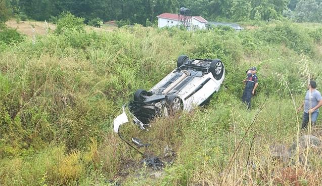 Şarampole yuvarlandı…