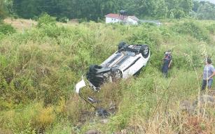 Şarampole yuvarlandı…