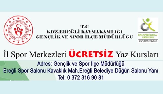 Ücretsiz ‘Yaz Kursları’ başlıyor…