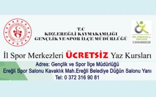 Ücretsiz ‘Yaz Kursları’ başlıyor…