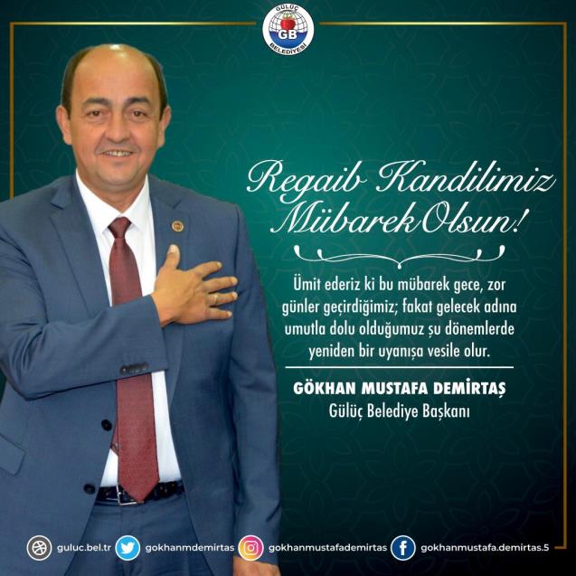 "Regaip Kandilimiz Mübarek Olsun"