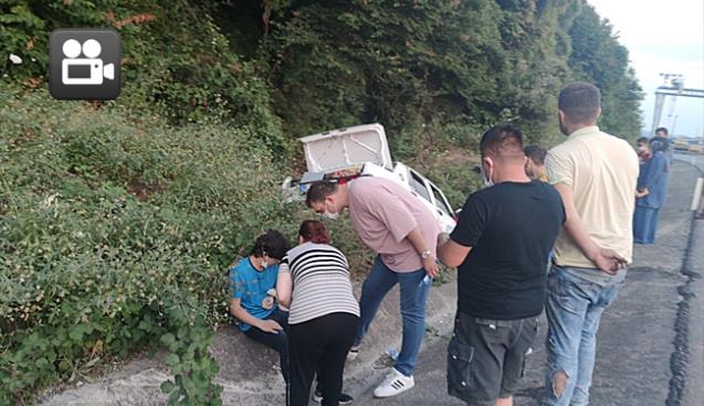 Otomobil hurdaya döndü