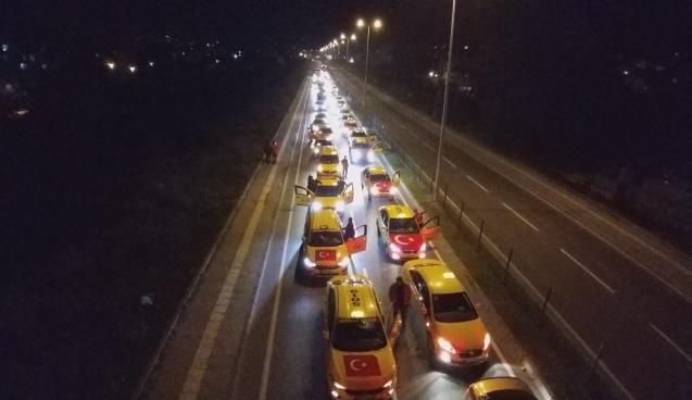 ‘Barış Harekatına’ destek amacıyla konvoy düzenledi.