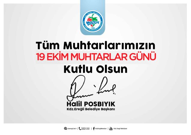 BAŞKAN POSBIYIK, MUHTARLAR GÜNÜ’NÜ KUTLADI