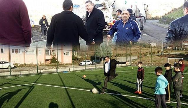 Hem inceleme yaptı hem futbol oynadı…