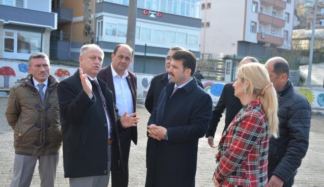  İsmail Çorumluoğlu Gülüç Okul Projesini yerinde inceledi.