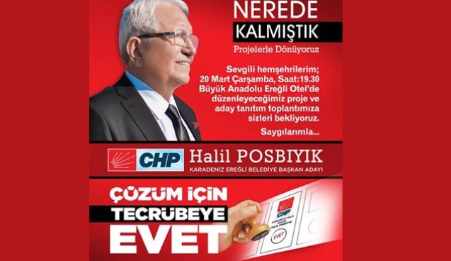 Posbıyık, Aday tanıtım toplantısı yapacak!..