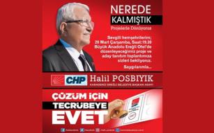 Posbıyık, Aday tanıtım toplantısı yapacak!..