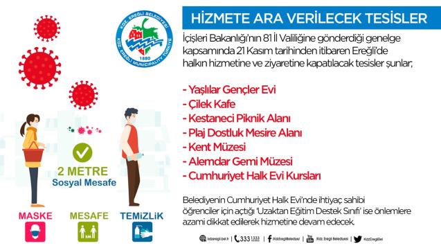 BELEDİYE, HİZMETE ARA VERİLECEK TESİSLERİ AÇIKLADI