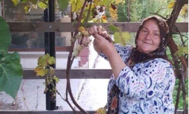 Bahçeden topladığı üzümlerden 40 kavanoz üzüm suyu çıktı.