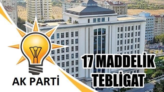 Ak Parti'den belediyelere 17 maddelik tebligat!..