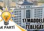 Ak Parti'den belediyelere 17 maddelik tebligat!..