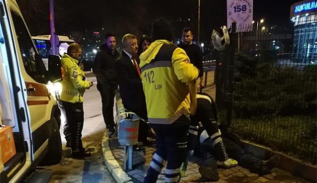 Otomobil ile motosiklet çarpıştı: 1 yaralı